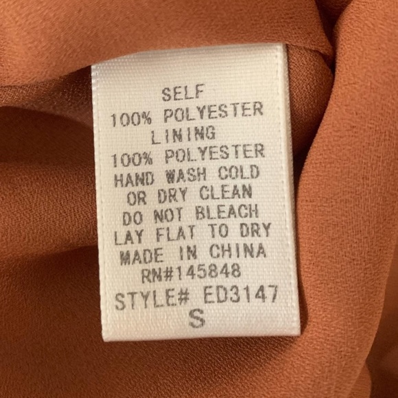 Women's Everly Burnt Orange a-line Floral Dress - Picture 6 of 6